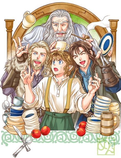 Gandalf Bilbo Baggins Fili And Kili Tolkien S Legendarium And More Drawn By Kazuki Mendou