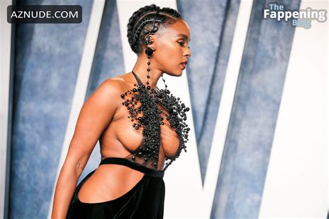Janelle Monae Sexy Flashes Her Hot Boobs At The Vanity Fair Oscar