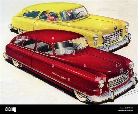 Nash Car Advert About 1954 Showing The Statesman Model In Yellow And