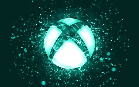 Descargar Fondos De Pantalla Logo Xbox Turquoise 4k Néons Turquoise