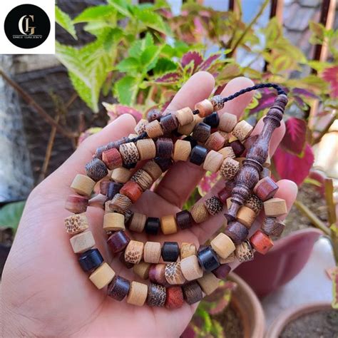 Jual Tasbih Muslim Macam Kayu Bertuah Motif Marjan Asli In Di