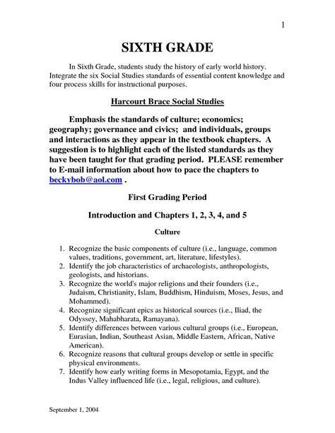 6th Grade Social Studies Worksheets With Answer Key Db