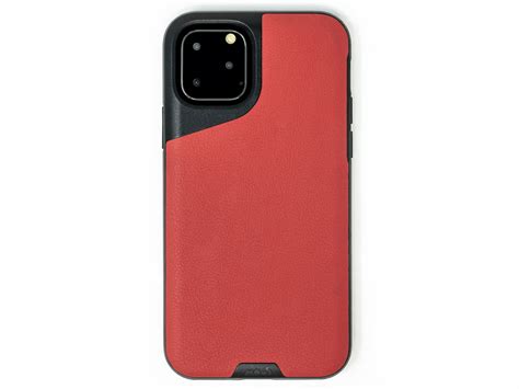 Mous Contour Leather Case Rood Voor Iphone 11 Pro Max