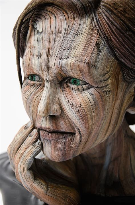 Hyperrealistic Sculptures Make Clay Look Like Wooden Humans Creators