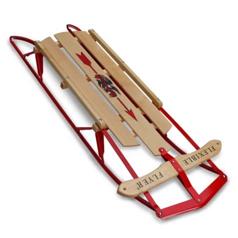 Paricon Flexible Flyer Metal Runner Steel And Wood 42 Long Snow Slider
