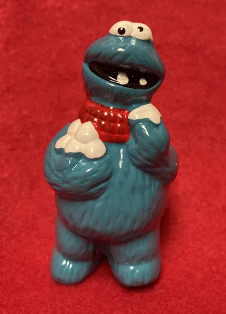 Sesame Street Cookie Monster Muppets Ceramic Christmas Ornament Vintage