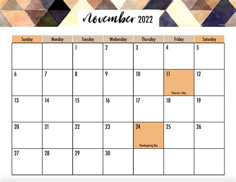 November 2022 Calendar Free Printable Gogo Mama