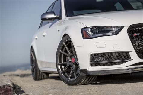 Customized White Audi S4 Boasts Mercury Graphite Vorsteiner Rims