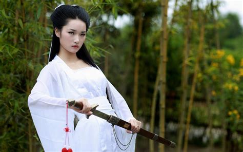 Asian Women Chinese Dress Hanfu Headdress Hd Wallpaper Rare Gallery