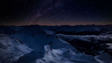 Lenzerheide Switzerland Mountain Winter Cold Star Night Snow