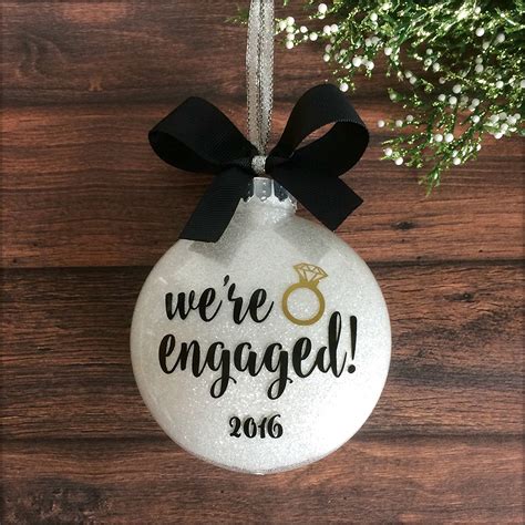 Engaged Ornament Engagement Christmas Ornament