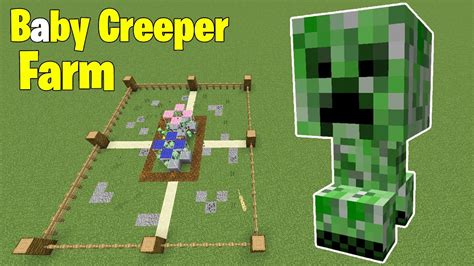 How To Make A Baby Creeper Farm In Minecraft Youtube