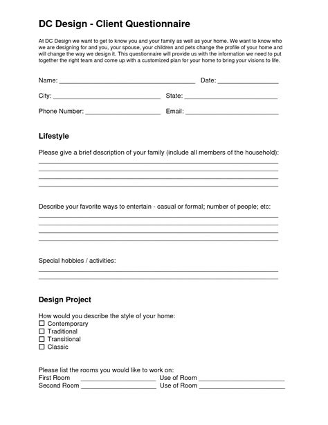 Https://techalive.net/home Design/interior Design Questionnaire For Clients
