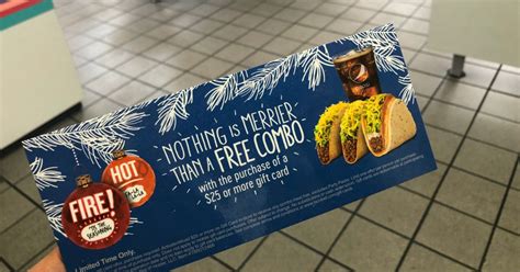 This is one of the most popular restaurant gift card that anyone can. Taco Bell: FREE Combo Meal With $25 Gift Card Purchase - Hip2Save