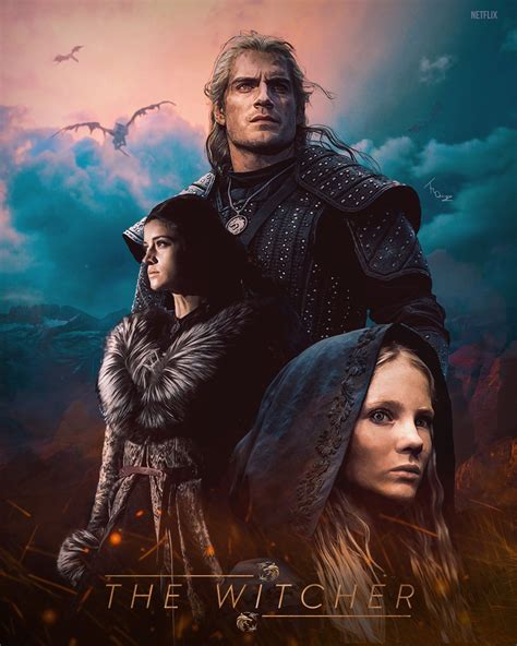 The Witcher Geralt Of Rivia Henry Cavill Posters The Witcher Series Inspired Design