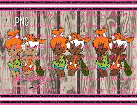 Pebbles And Bambam Png Brown Skin Clipart Print Then Cut Etsy