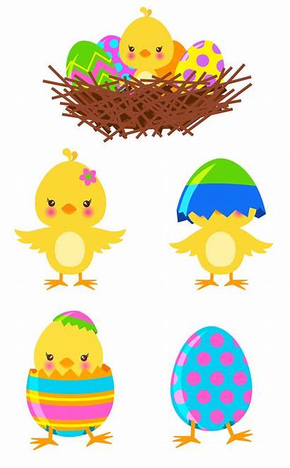Easter Chick Chicks Clipart Clip Cliparts Eggs