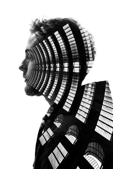 Seamless Double Exposures Of Milans Architecture And People Exposure