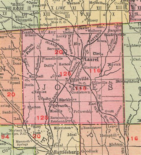 Map Of Jones County Ms Map Of West