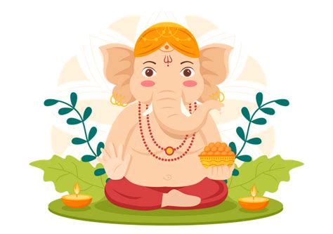 Best People Celebrating Happy Ganesh Chaturthi Illustration Download In