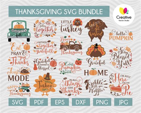 Thanksgiving Svg Bundle Autumn Svg Bundle Grateful Svg Thankful Svg