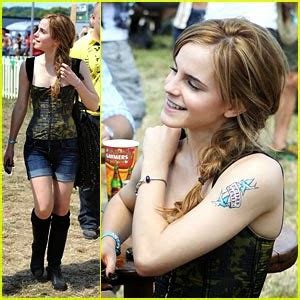 Emma Watson Tattoo Right Shoulder