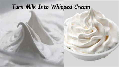 Turn Milk Into Whipped Cream For Cake Decoration Youtube