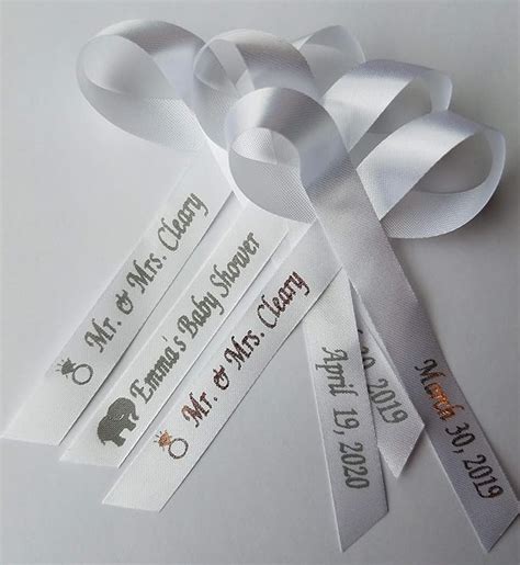 25 Personalized Ribbons Custom Bridal Shower Favor Party Favors Wedding
