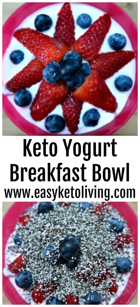 Keto Yogurt Breakfast Bowl An Easy Low Carb Yoghurt Breakfast Idea