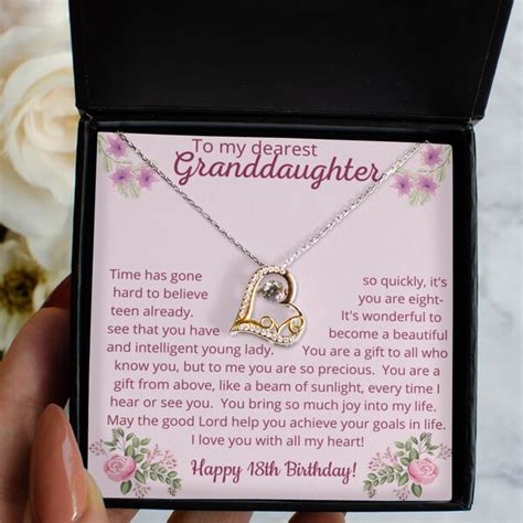 18th Birthday Card Granddaughter Etsy