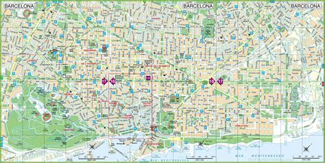 Barcelona Mapa O Mapa De Barcelona Catalunha Espanha
