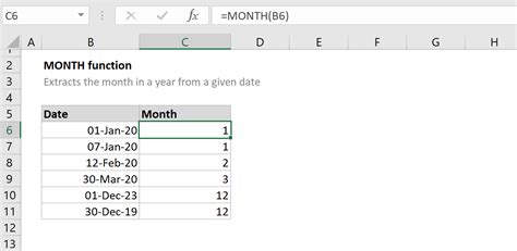 How To Use The Excel Month Function Excelfind
