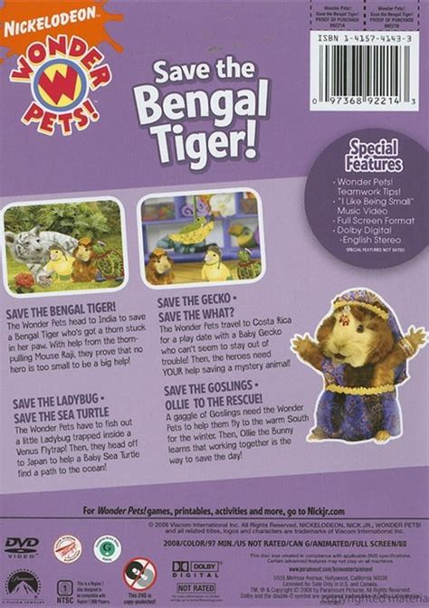 Wonder Pets Save The Bengal Tiger Dvd 2007 Dvd Empire