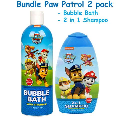 Paw Patrol Bundle Bubble Bath And 2 In 1 Shampoo Plus Conditioner