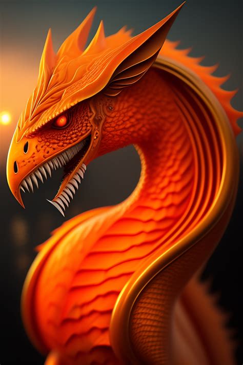 Lexica Orange Color Dragon Art Real
