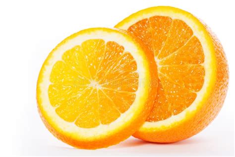 Halves Of An Orange On A White Background Stock Image Image Of Fruit