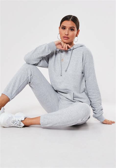 Missguided Gray Hoodie And Joggers Co Ord Set Grey Hoodie Clothing