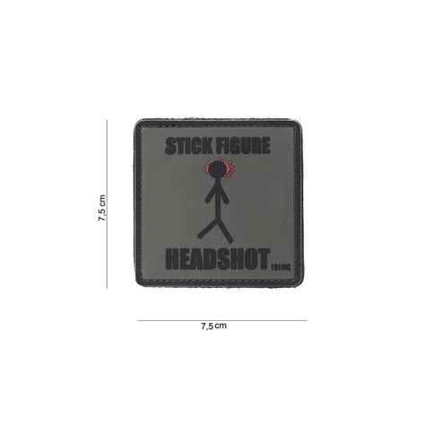Patch 3d Pvc Stick Figure Headshot 101 Inc
