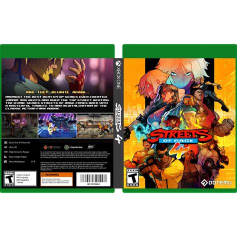 Streets Of Rage 4 Xbox One Box Art Rcustomcovers