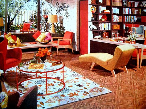 1950s colours | 1950s interior design, 1950s living room, 1950s interior