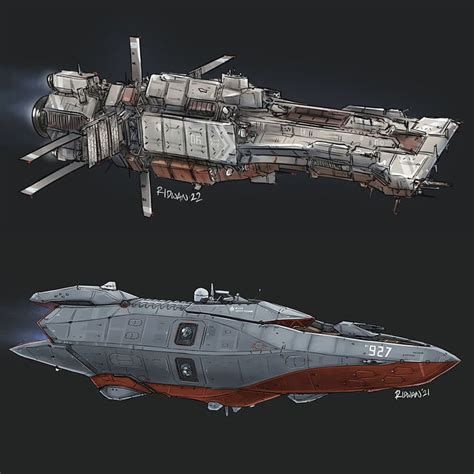 Space Ship Works 5 Ridwan Chandra Meganerid Space Ship Concept Art