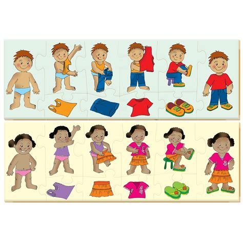 Toddler Getting Dressed Clip Art