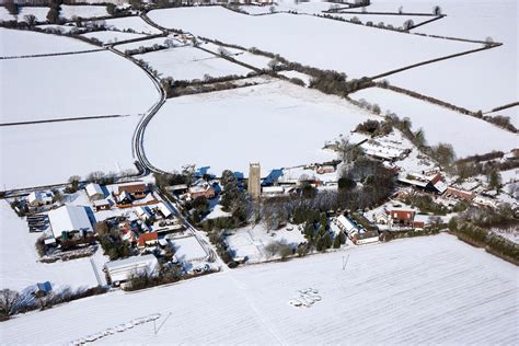 Tibenham Norfolk Snow Aerial Aerial Aerial Images Snow