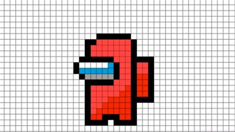 Kaip Nupiešti Raudoną Among Us Pixel Art Veikėją How To Draw Pixel