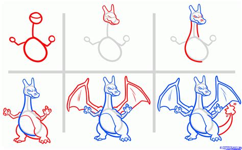 How To Draw Charizard Easy Pokemon Step 1 Disegni Facili Disegni Di