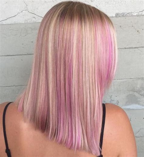 40 Ideas Of Pink Highlights For Major Inspiration In 2020 Blonde Hair