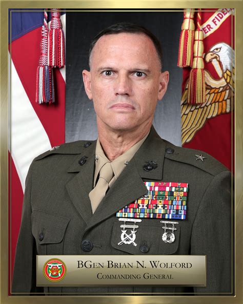 Brigadier General Brian N Wolford 3d Marine Logistics Group Leader