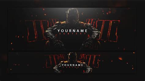 Free Call Of Duty Black Ops 3 Twitter And Youtube Banner Template Youtube