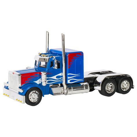 Peterbilt 389kenworth W900 Semi Truck Die Cast Toy 132 Scale Blue