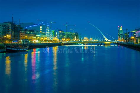 Dublin In Ireland At Night Editorial Stock Image Image Of Blue 157182254